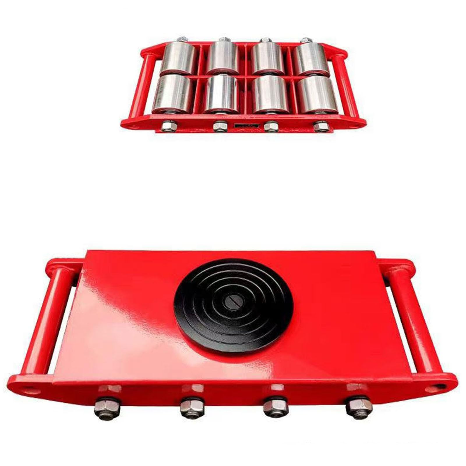 Pattini di Spostamento Verticali per Attrezzature Pesanti da 6T/8T/12T | Cuscinetto Antiscivolo a 360°, Dispositivo di Spostamento Carichi Industriali(12T/26400LB)