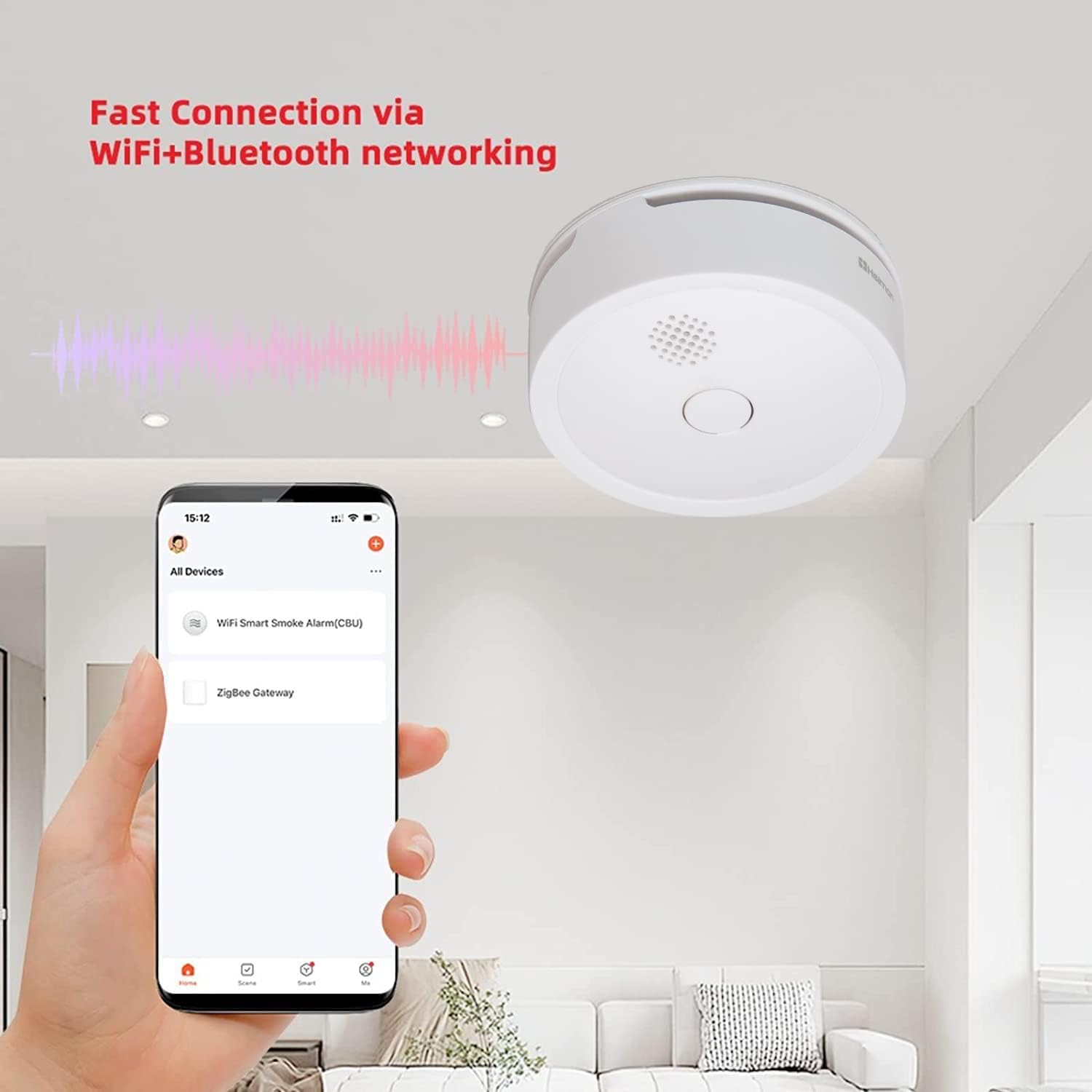 Wifi rookmelder, Smart rookmelder, RF of koppelbare rookmelder