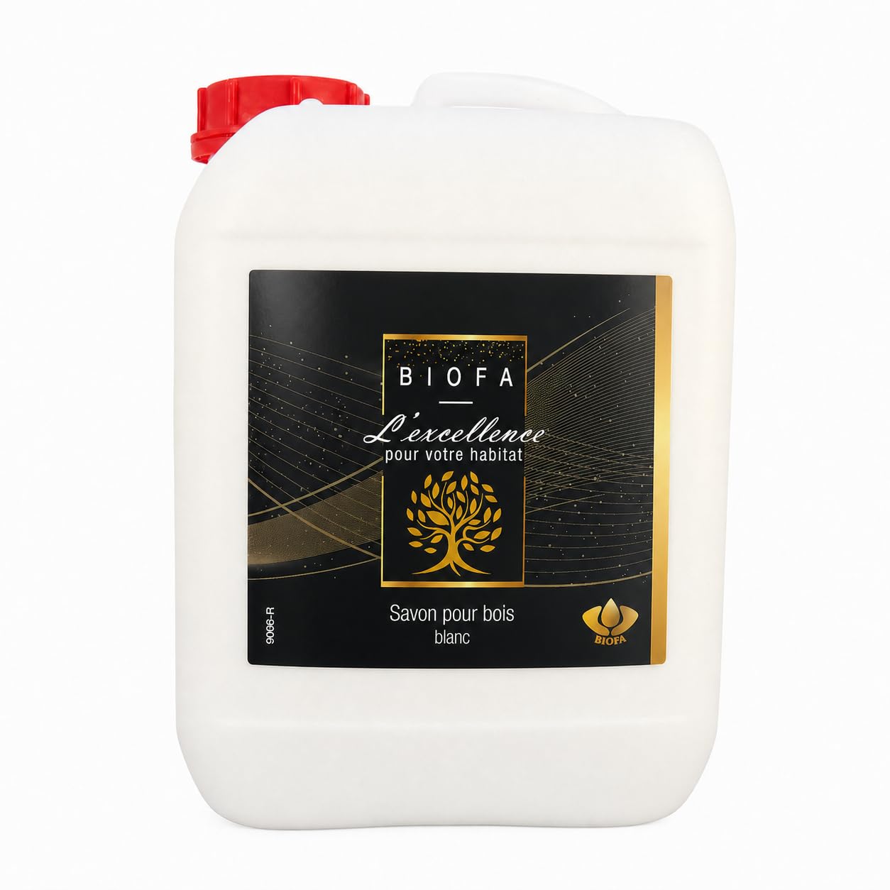 Savon pour sol blanc 5L BIOFA - Entretien, nettoyant et finition bois tendre - Effet blanchâtre sols, meubles, lambris, plafonds