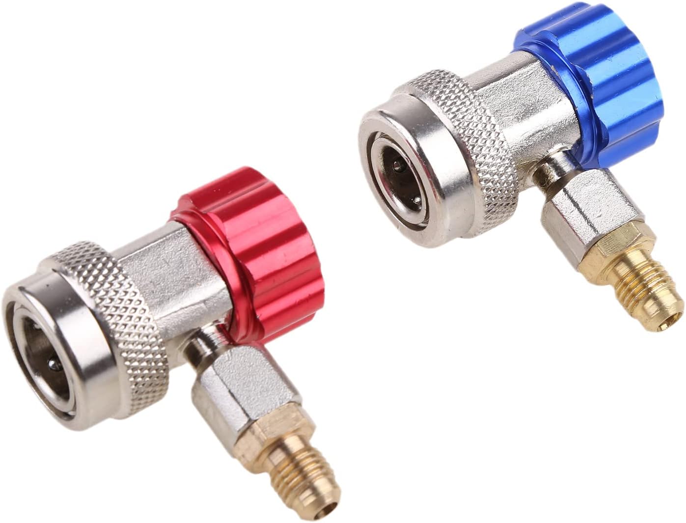 Rulbelok AC R134A Adapter Fittings Adjustable R-134A Connector Adapter Air Conditioning Fluorine Joint Pack of 2 Quick Coupler Connector
