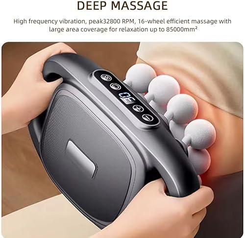Miniatura 7 de 16 Head Massage Gun Set, Deep Tissue Percussion Massager with 3 Modes & 30 Intensities,Quiet Muscle Massage Gun for Back,Shoulders, Legs, Foot, Body