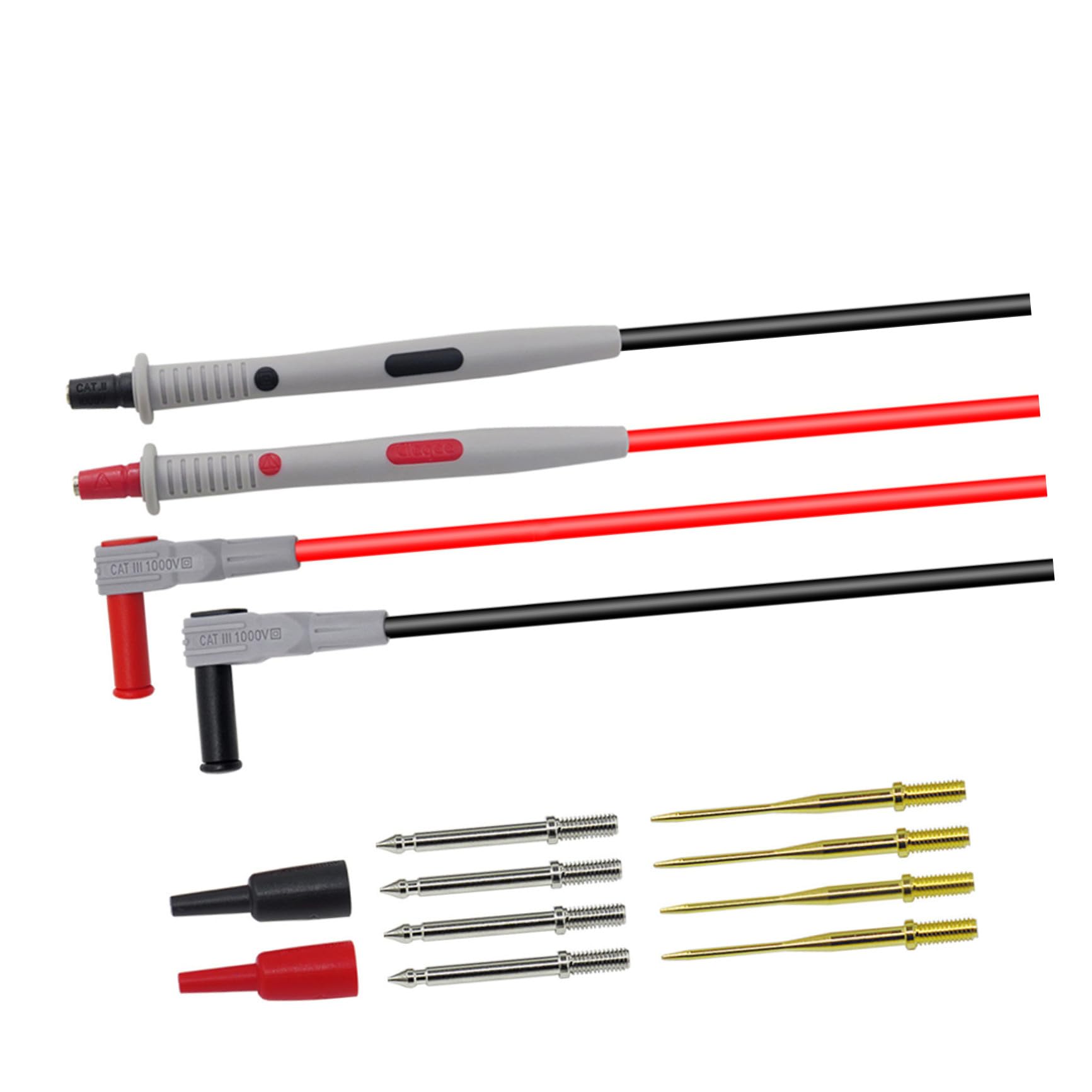 Kit Puntali Tester Multimetro Set Affidabile 21 in 1 Clip Coccodrillo Elettrica in PVC per Test Elettrici Professionali