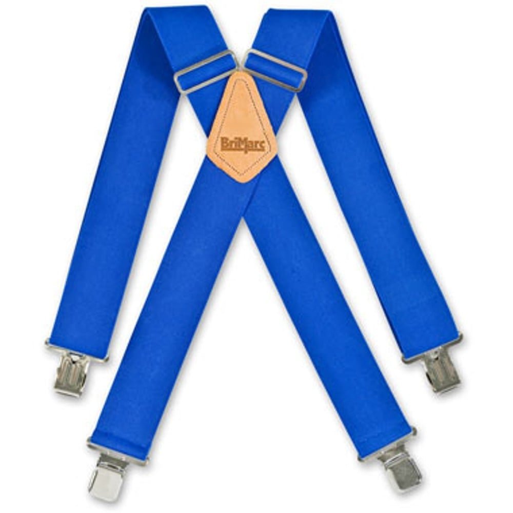 Brimarc Mens Heavy Duty Royal Blue Braces Trouser Belt Suspender 2" 50mm Wide