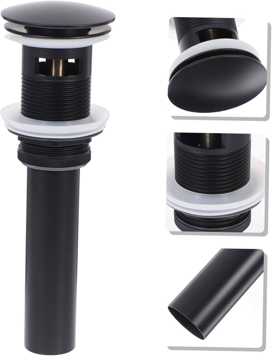 LIFKOME Copper Pop up Drain Stopper for Bathroom Sink Durable Solid Finish Prevents Clogs Suitable for Lavatory Vanity Overflow