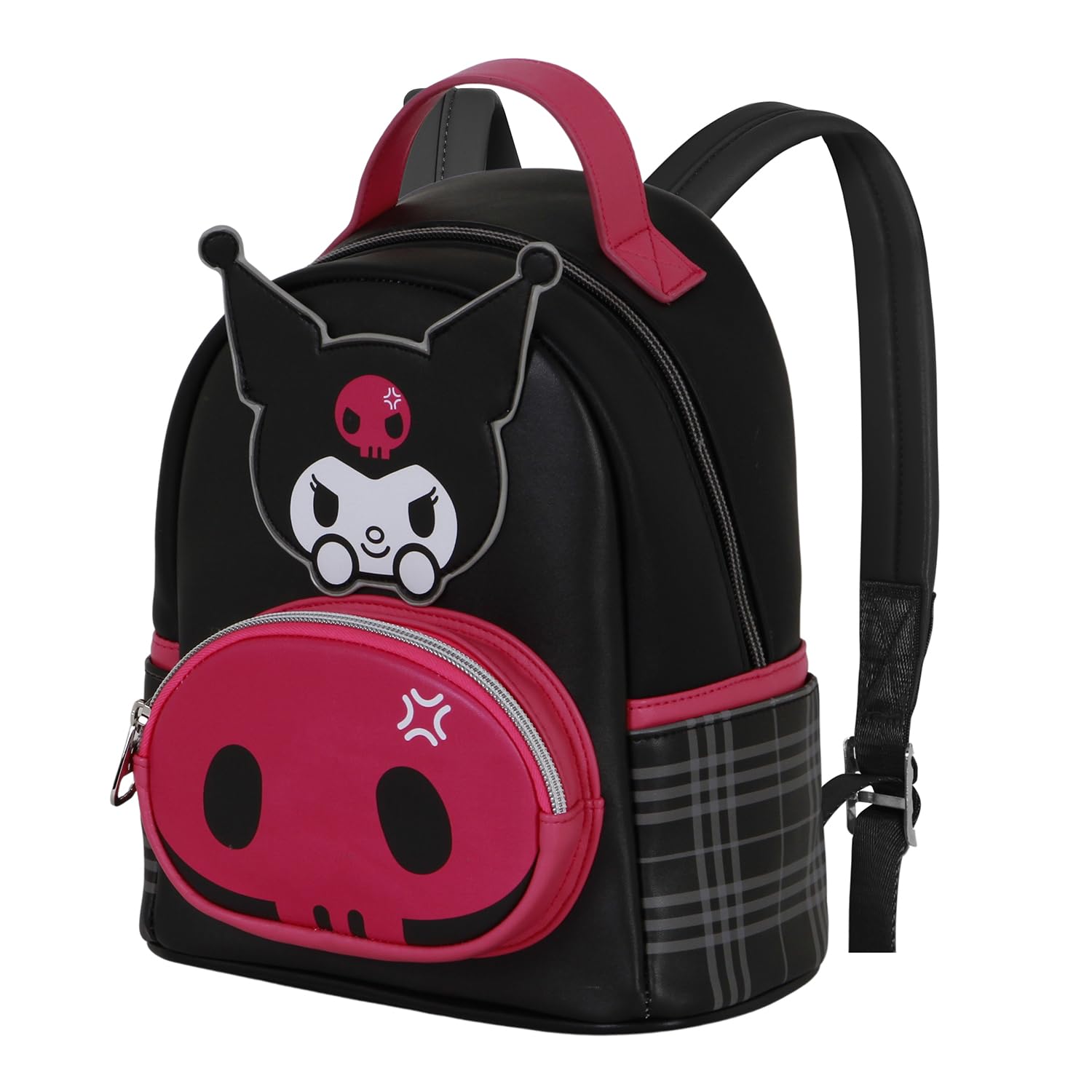 Hello Kitty Kuromi Skull-Small Heady Backpack, Black, 22 x 25 cm, Capacity 5 L
