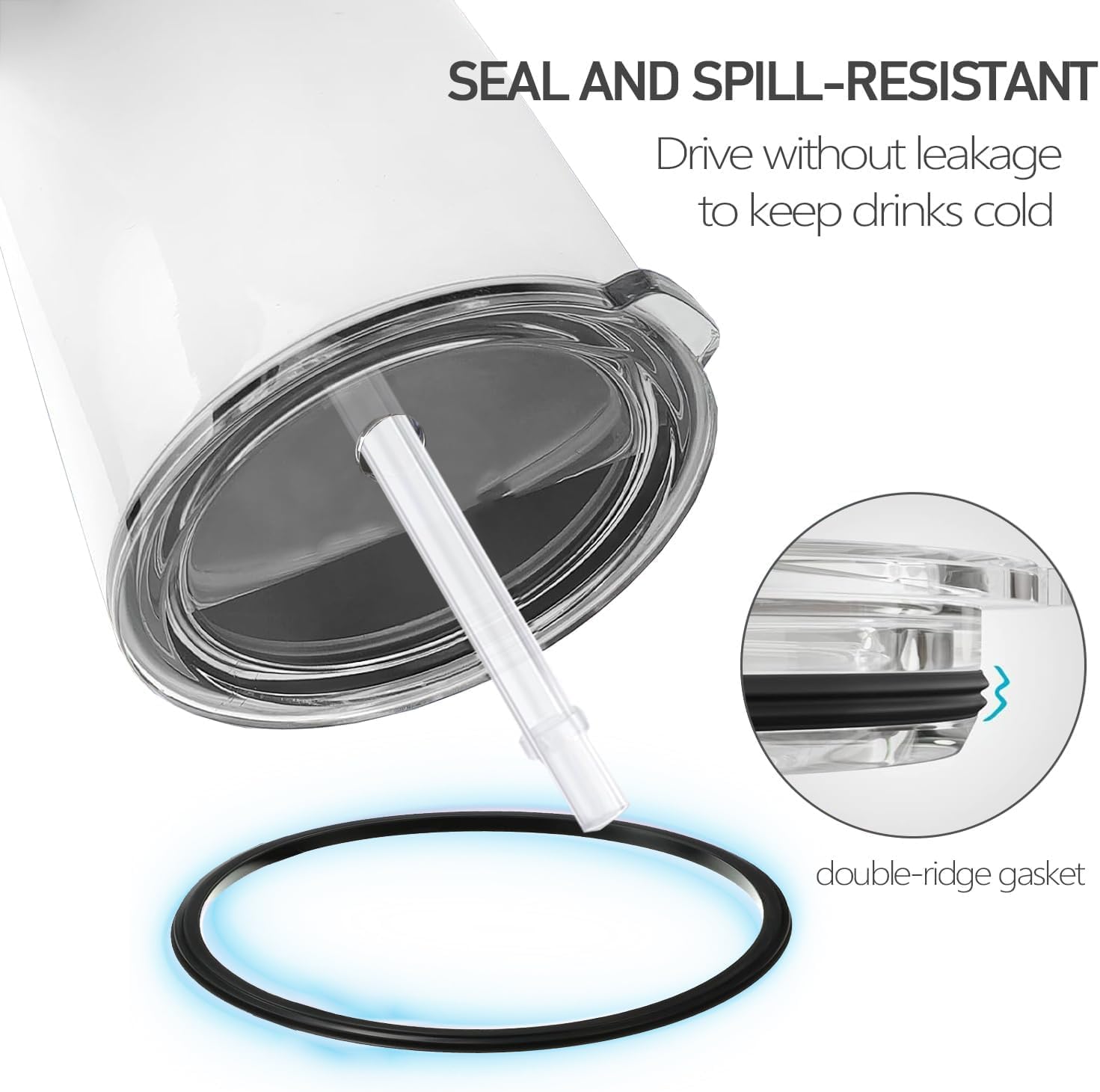 LUCEMILL Replacement Lids for YETI Rambler 16 oz Pint, 20 oz Tumbler, 24 oz, 25 oz Straw Mug, 20 oz Tumbler Straw Lid for Yeti Tumbler and other Brand - Image 6