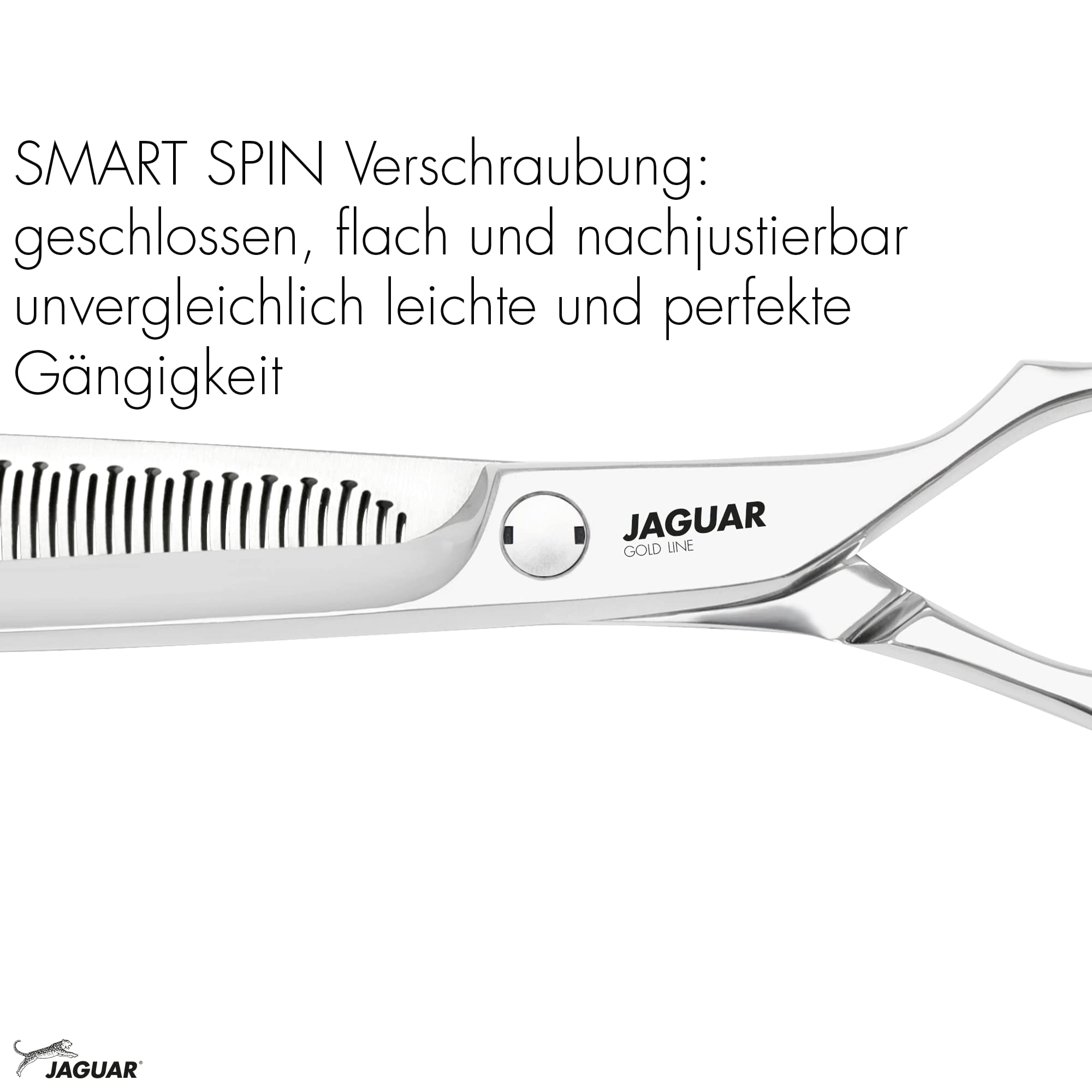 JAGUAR tijeras para modelar DIAMOND E 43 6.0" | tijeras para texturizar con 43 dientes curvados con corte prismático en diseño offset | pulidas | Made in Germany