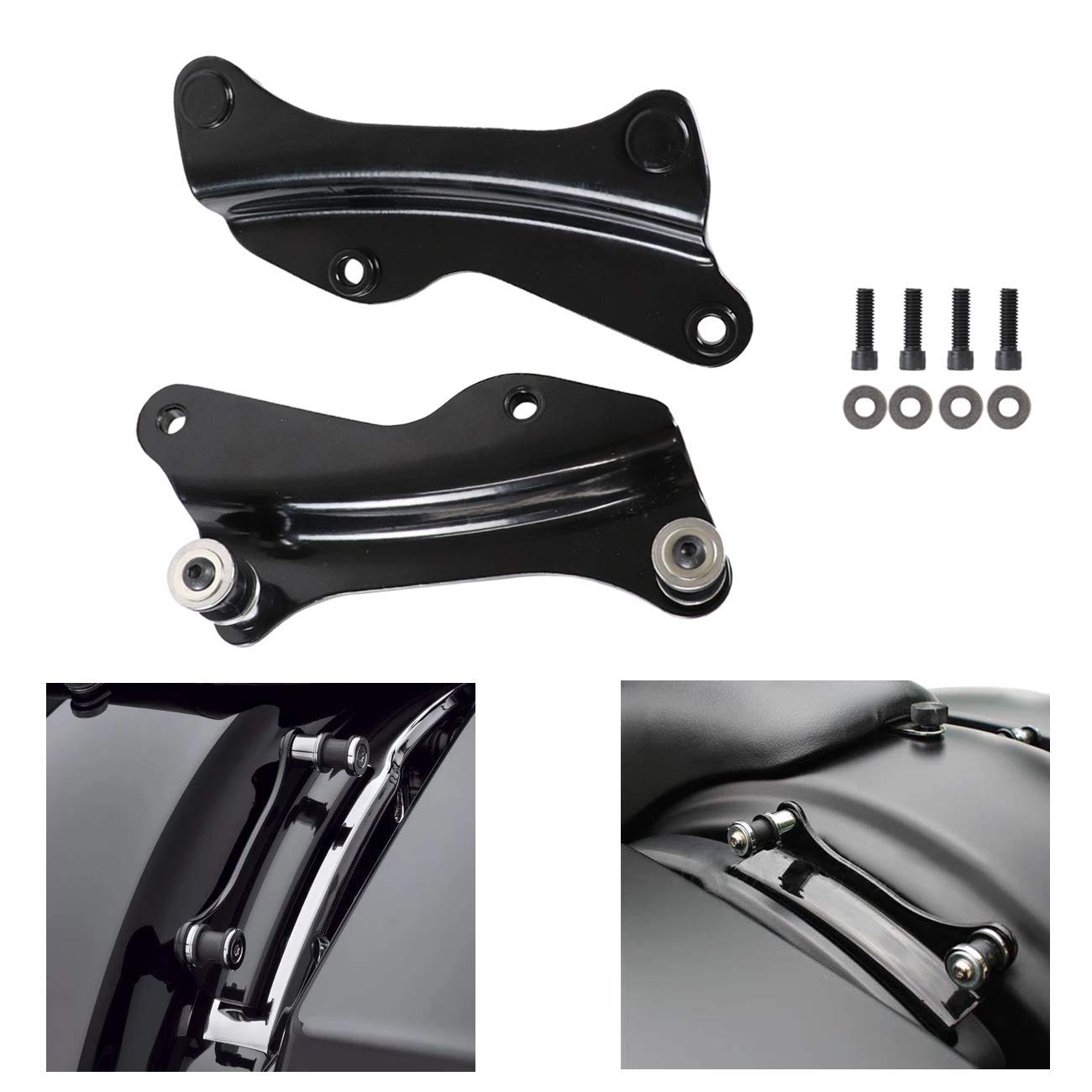 KOLEMO 4 Point Docking Hardware Kit Compatible with for 2014-2024 Harley Touring Street Glide Electra Glide Road Glide Road King 2015 2016 2017 2018 2019 2020 2021 2022 2023 4-Point Docking Hardware