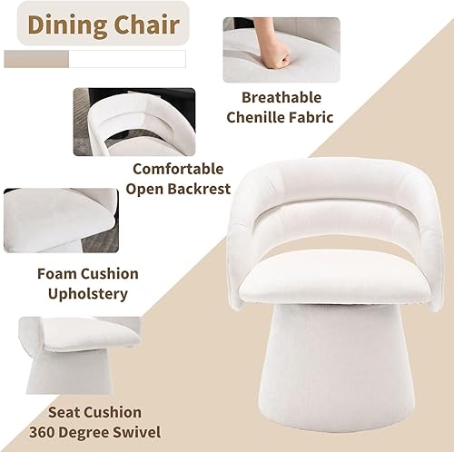Miniatura 10 de HNY Silla moderna de cocina y comedor, silla de comedor tapizada de lino con brazo, silla de brazo de 18.5 pulgadas de ancho, silla lateral para