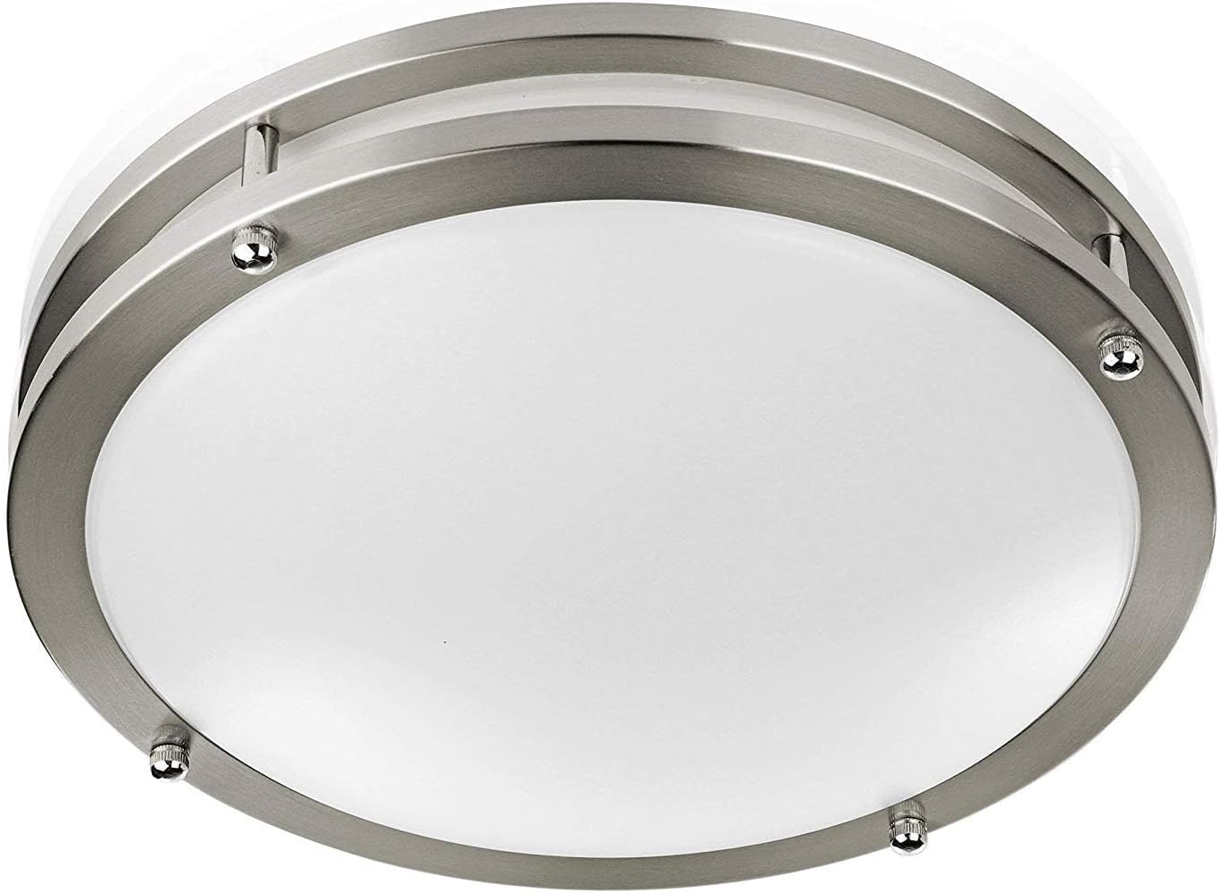 SLEEKLIGHTING LED Flush Mount Ceiling Light Fixture 12 Inch - 21W Low Profile Dimmable Ceiling Light 5 Color Selectable 2700K-5000K Brushed Nickel, 1450 Lumens for LED Indoor Lighting (1)