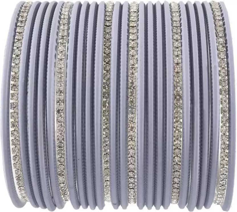 GLASS EMPIRE METAL BANGLES SET FOR WOMEN OR GIRLS (PACK OF 26)-image-21