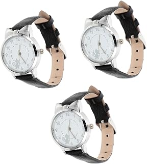 Relógio Feminino 3 Pçs Delicado Decorativo Para A Lazer Elegante Casual Requintado Ornamento De Pulso Feminino Decoração Elegante Relógio Leve Feminino Elegante Terno De Meninas