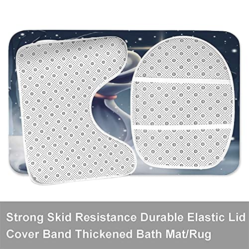 16 Piece The Nigh.tmare Be.fore Christmas Non-Slip Bathroom Rug Set Includes Bath Rug Mat, Contour Mat, Toilet Lid Cover, Shower Curtain And 12 Hooks, Fashion Bathroom Decor #TOP3