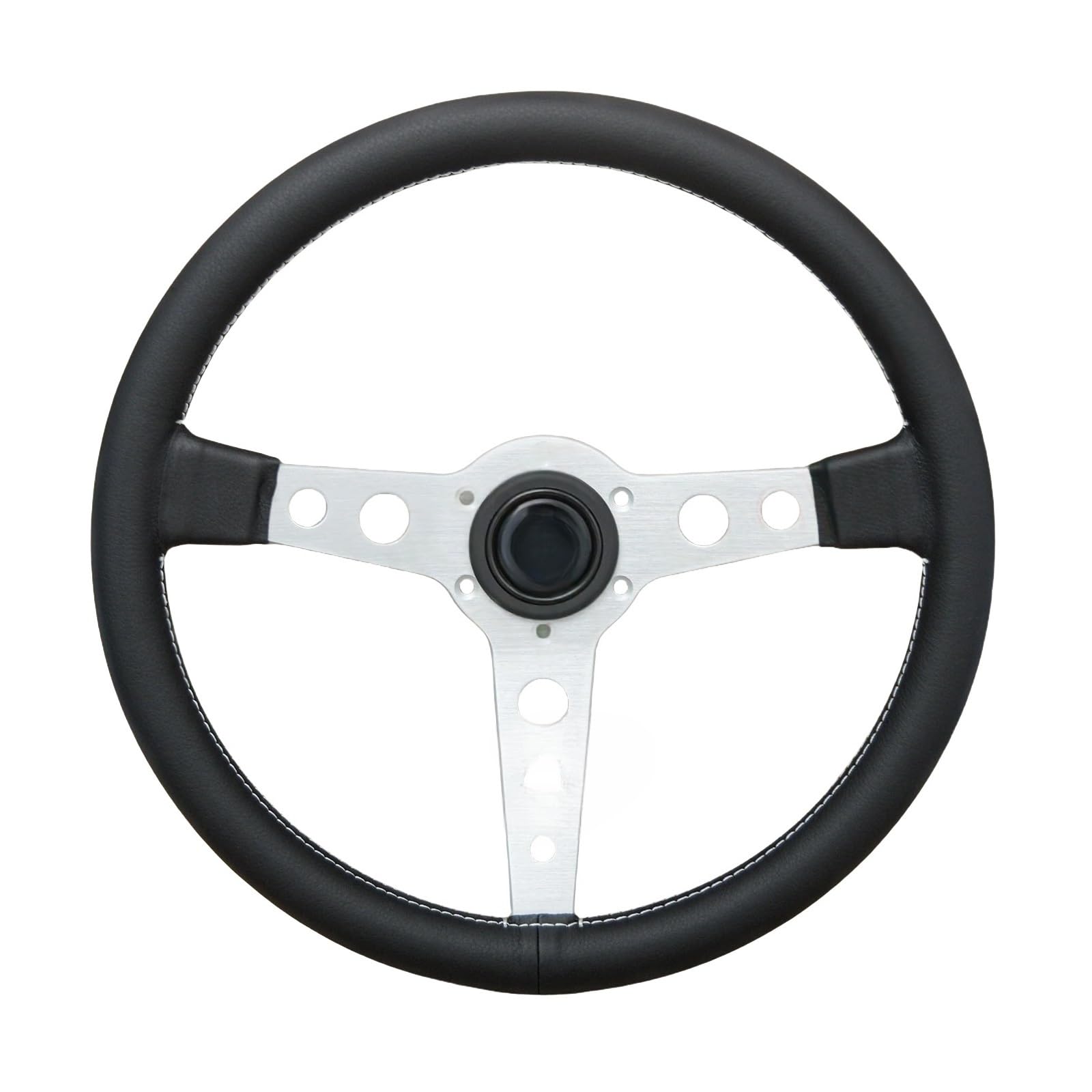 Volante da corsa JDM universale in pelle nera da 14 pollici compatibile con il gioco(Style A)