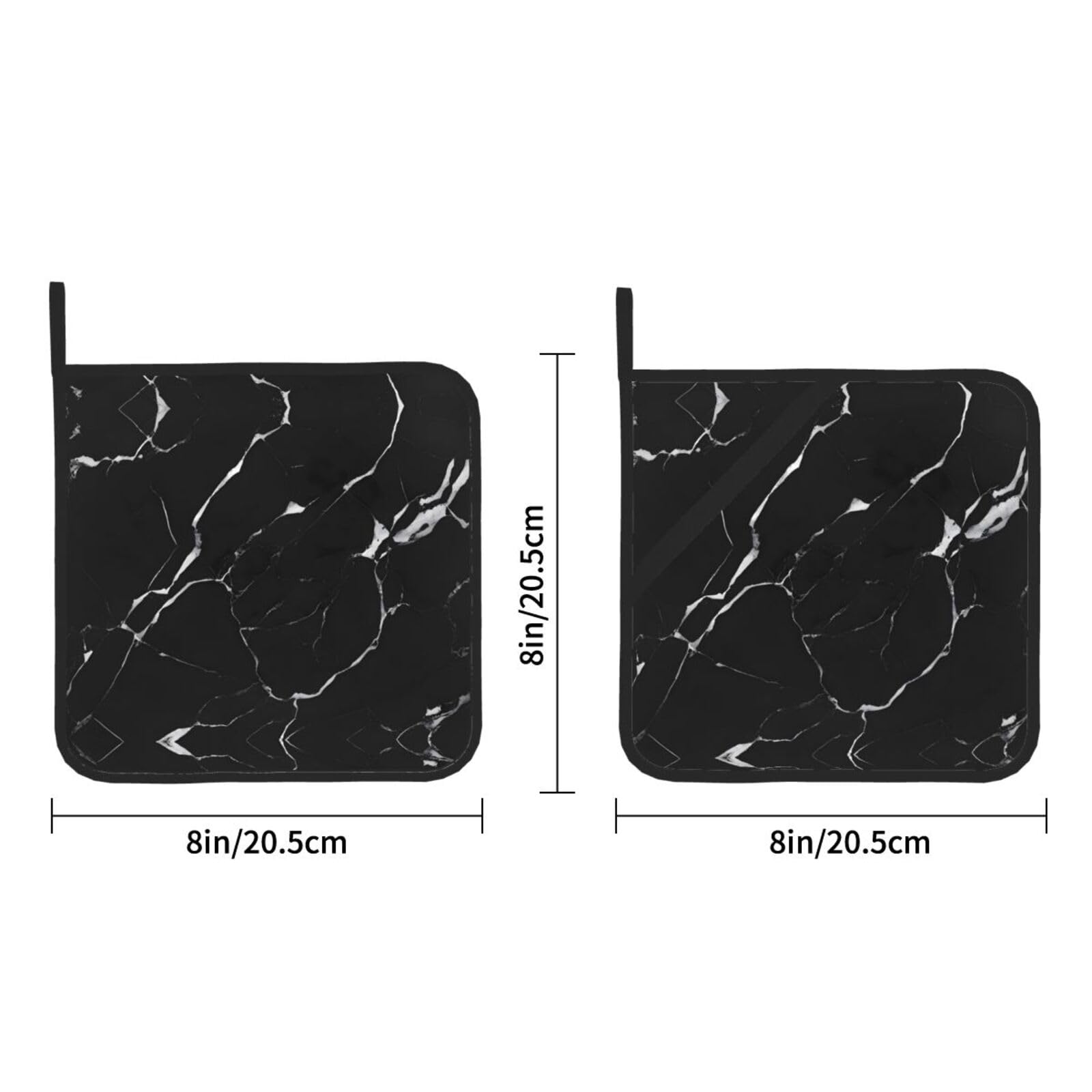 BROLEO Topflappen-Set Mit Orangen-Muster - 2er Pack 20,3cm Wasserdicht & Wärmeisolierend