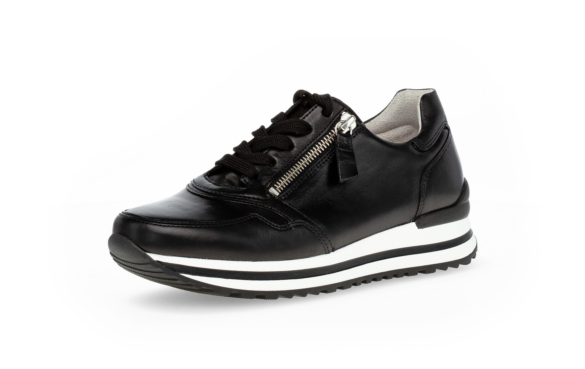 Gabor Damen Riemchen Pumps – Schwarze Lackoptik, 38.5 EU