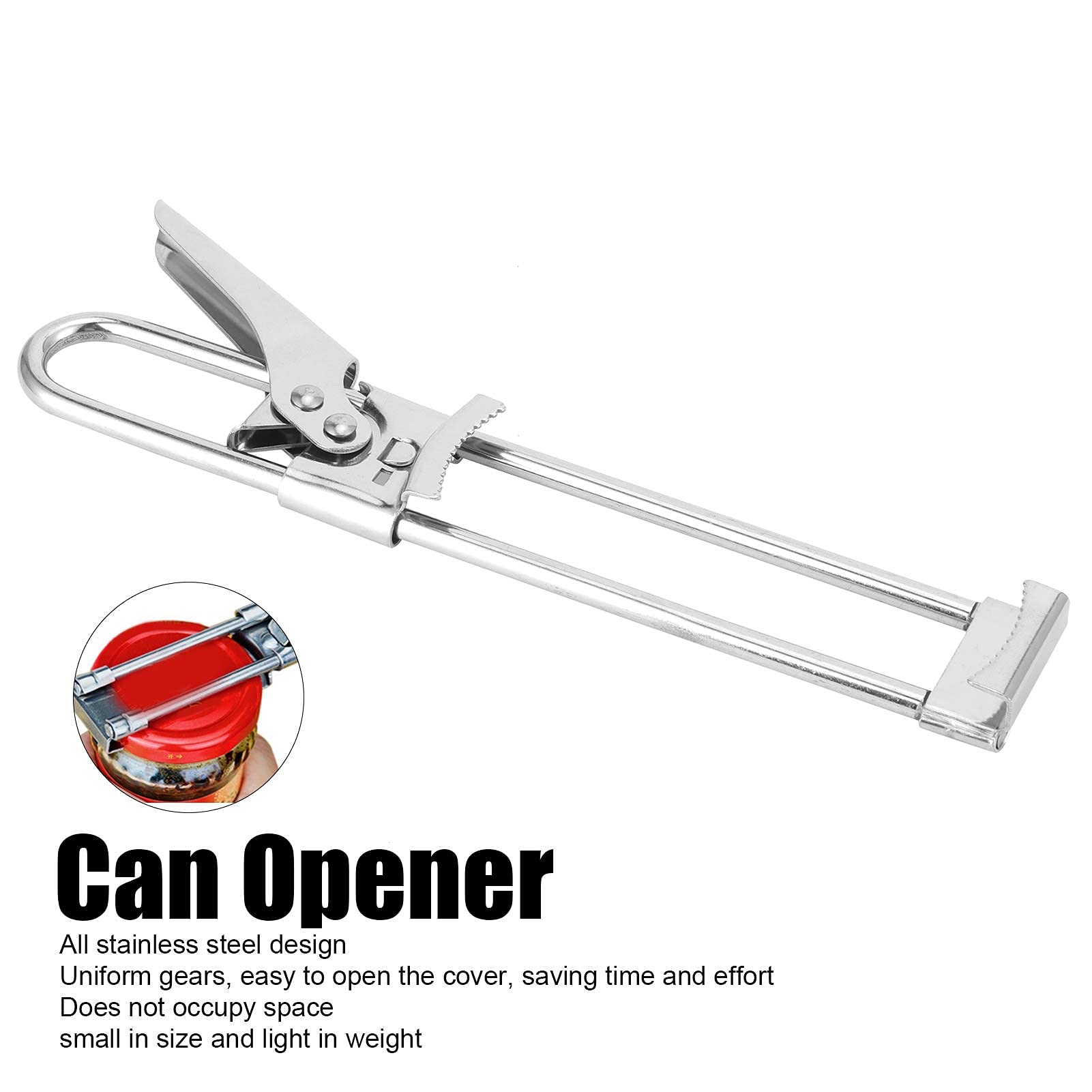 2Pcs Stainless Steel Jar Opener, Adjustables Manual Jar Bottle Opener Can Opener Kitchen Glass Jar Bottle Opener Jar Bottle Can Lids Remover