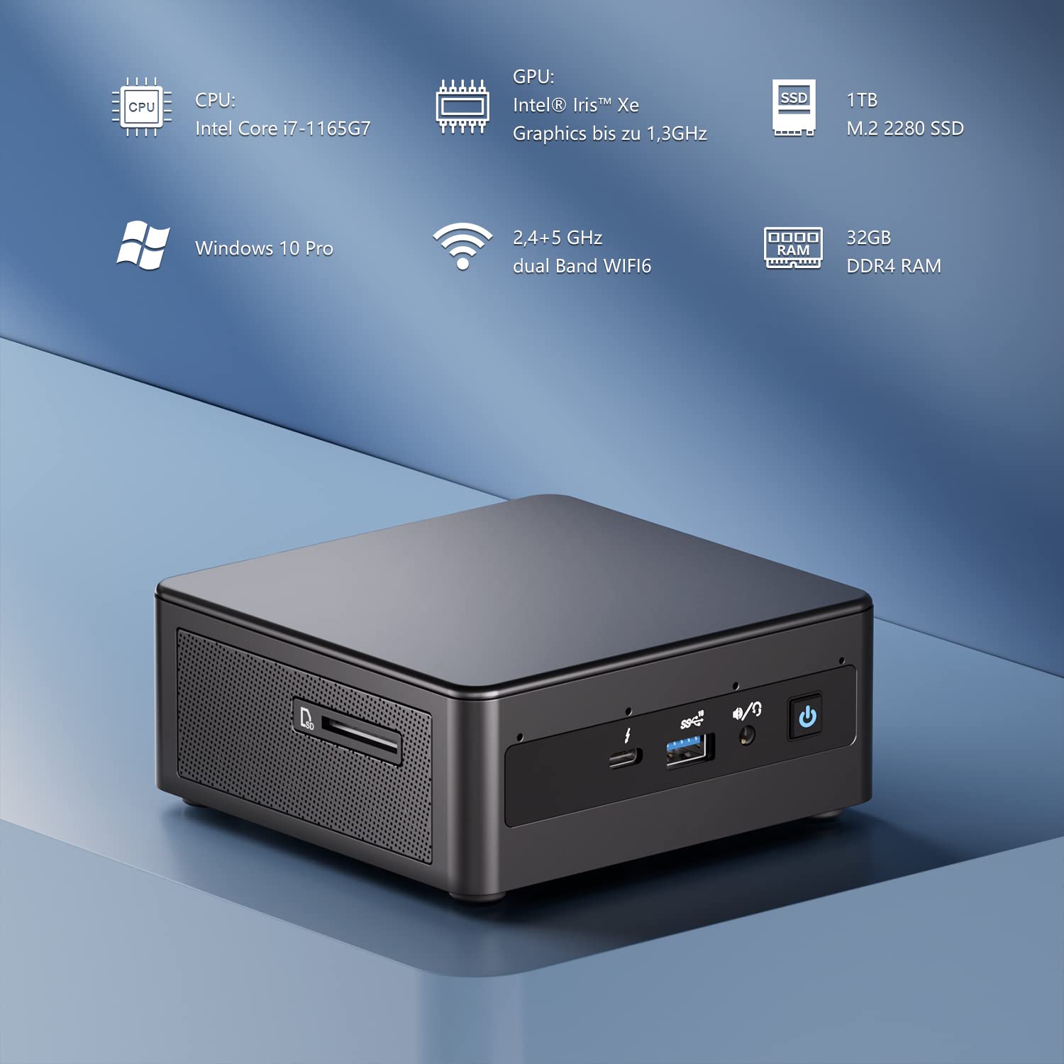Intel NUC 11 Mini PC Core i7-1165G7|4 Çekirdekli 8 Telli Masaüstü