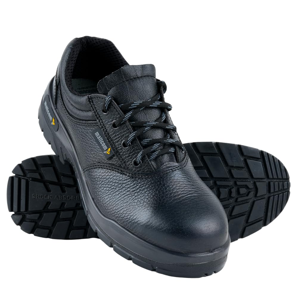 Mallcom Civet S1 Low Ankle Safety Shoe, Barton Grain Leather, Double Density PU Sole, Safety Shoe with Steel Toe Cap, Light Weight, Comfort and Slip Resistance, Black, 8UK (B0DFY78FD7) Amazon Price History, Amazon Price Tracker