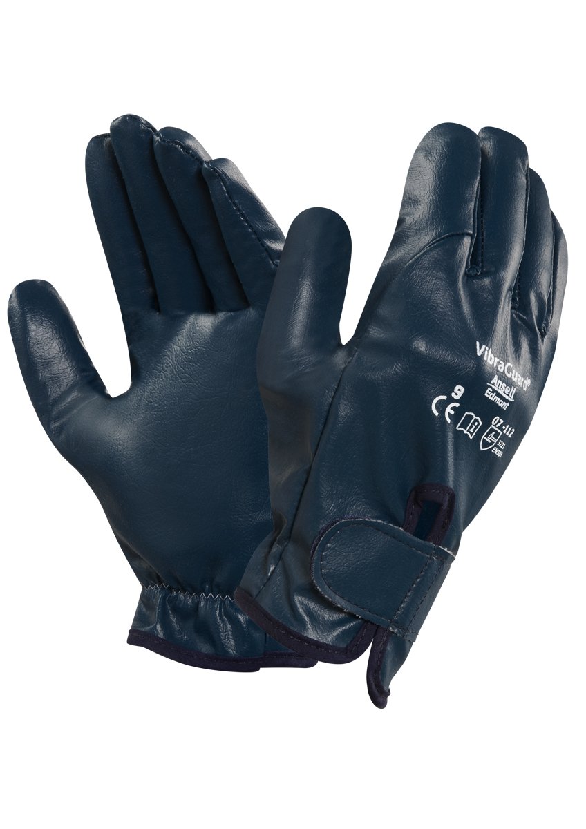 Ansell ActivArmr 07-112 Anti-Vibration Work Gloves, High Protection to Mechanical Risks, Industrial PPE Workwear, Men Women