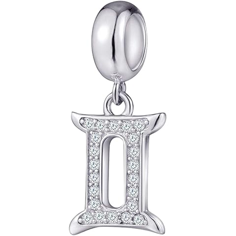 12 Zodiac Sign Charms for Charm Bracelets - 925 Sterling Silver Constellation/Horos...
