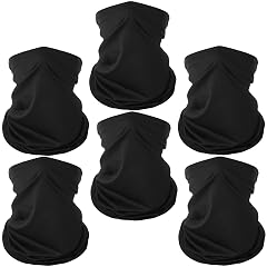 6 Pack Neck Gaiter Balaclava Bandana Gator Face Mask Scart Cover Breathable Sun Protection Headwear for Men Women