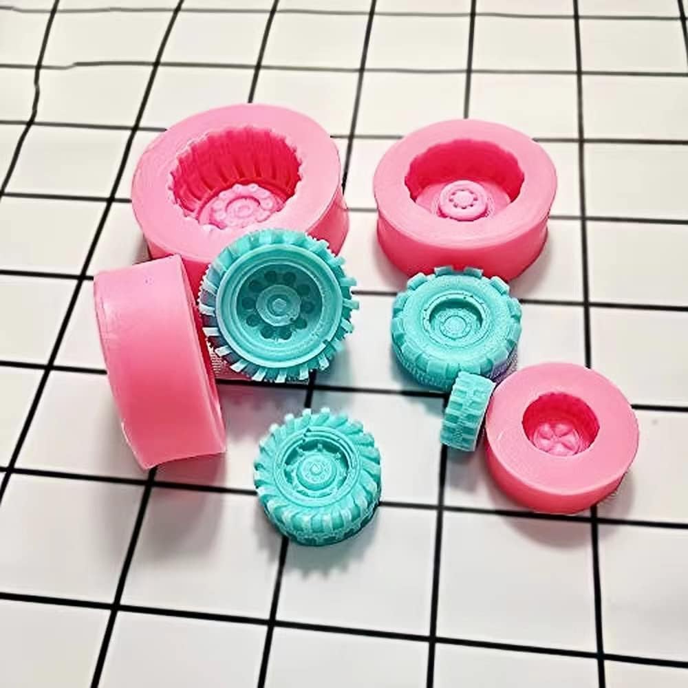 Stampi In Silicone A Forma Di Ruota Per Dolci E Cioccolatini, Set Da 4 Pezzi Per Decorazioni Fai Da Te - 5