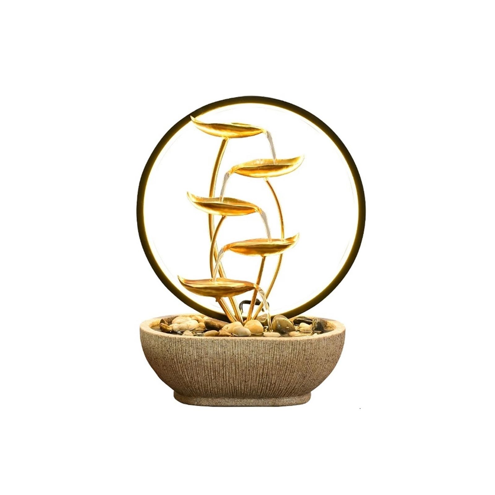 Zthyshoz One Color Tabletop Fountain Waterfall Indoor Tabletop Tiered Water Fountain Meditation Relaxing Small Feature