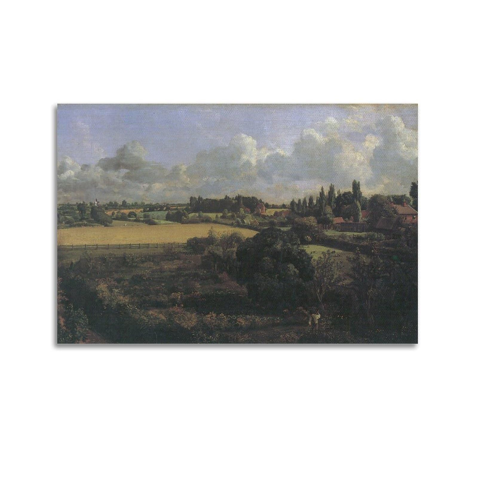 KANGZENG John Constable Painter Works (Golding Constable's Kitchen Garden) Art Posters Canvas Wall Art Picture Prints Hanging Photo Idea Decor 20x30inch(50x75cm)