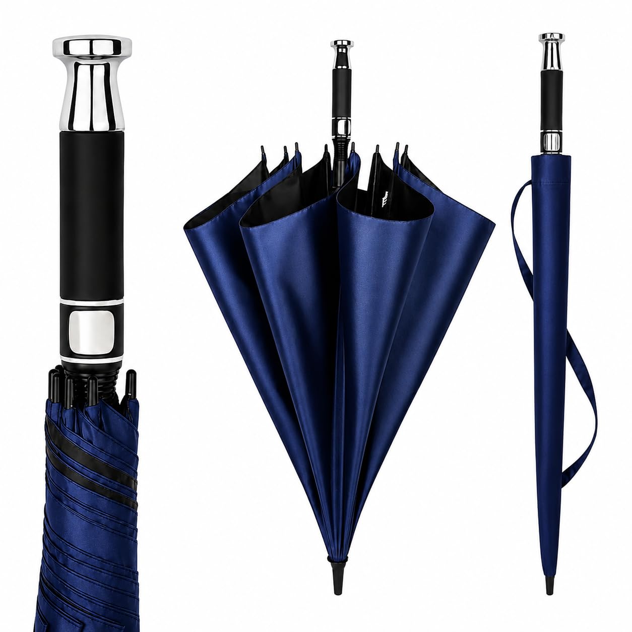 foroly Windproof Golf Umbrella for Men and Women - Large 47 Inch Waterproof Double Canopy, Automatic Open and Close, UV Protection Chaata, Durable and Lightweight-picture-29