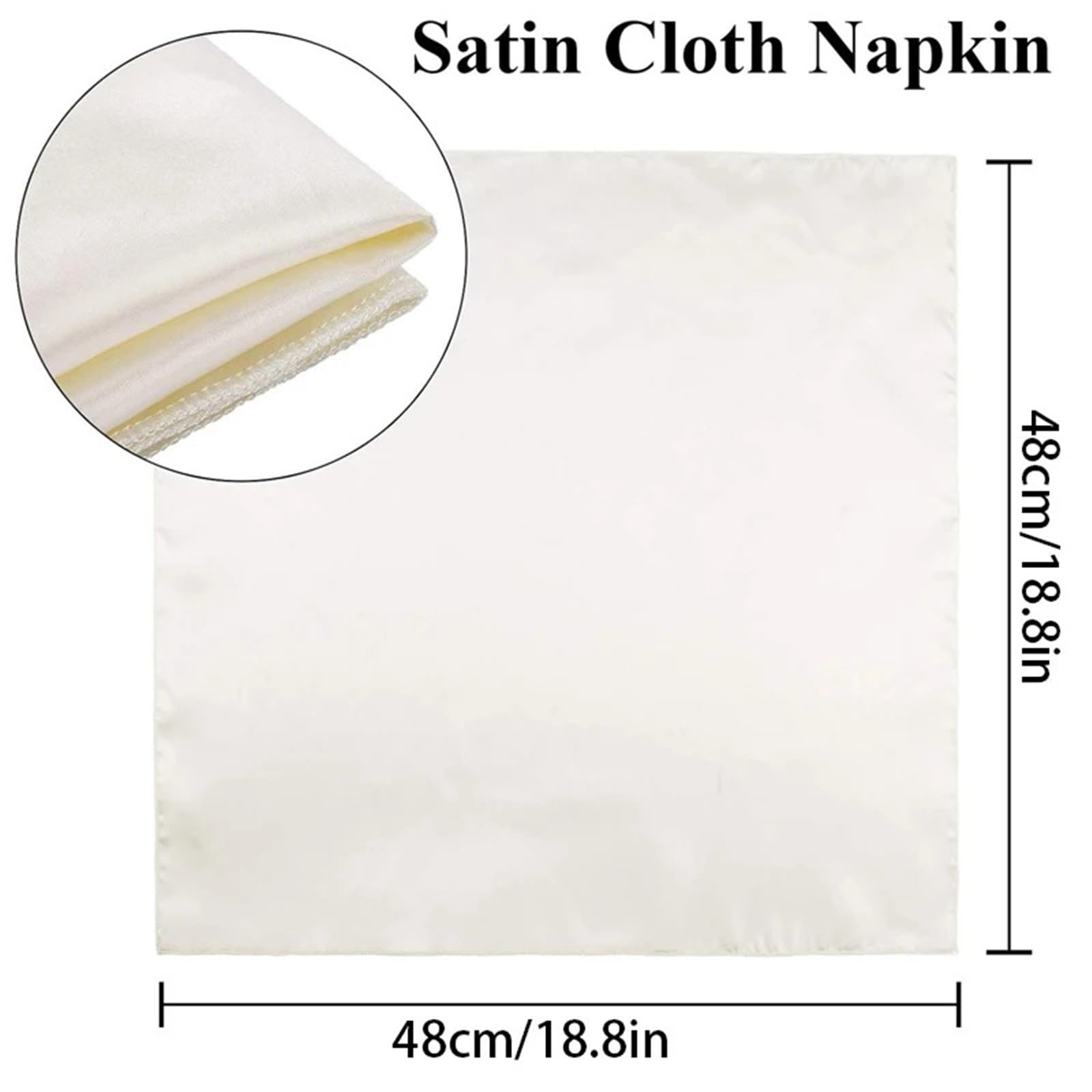 Serviettes De Table en Satin Mouchoir