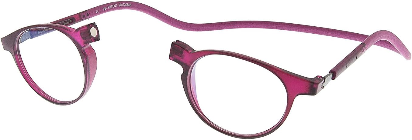 New Slastik Magnetic Clic Style Reading Glasses Frames Soho 005 With Soft Case Power, Adjustable Sides & Anti reflective lenses Power +3.0