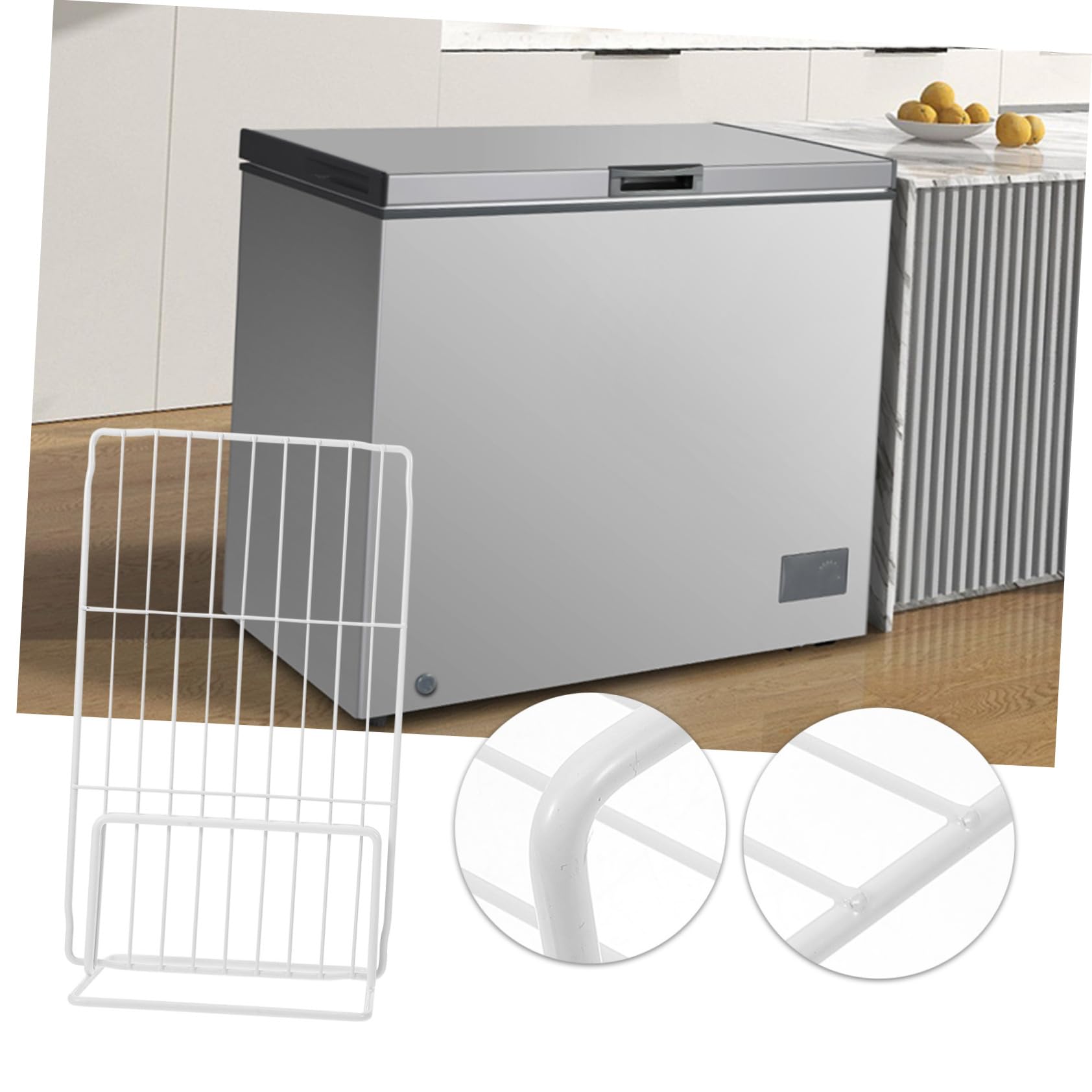 Mikinona Gefrierschrank-Trennwand Verstellbar 12.2 Zoll Breite X 11.4 Zoll Höhe Drahtteiler Für Flexible Gefrierfach Lagerung Und Ordnung Im Haushalt