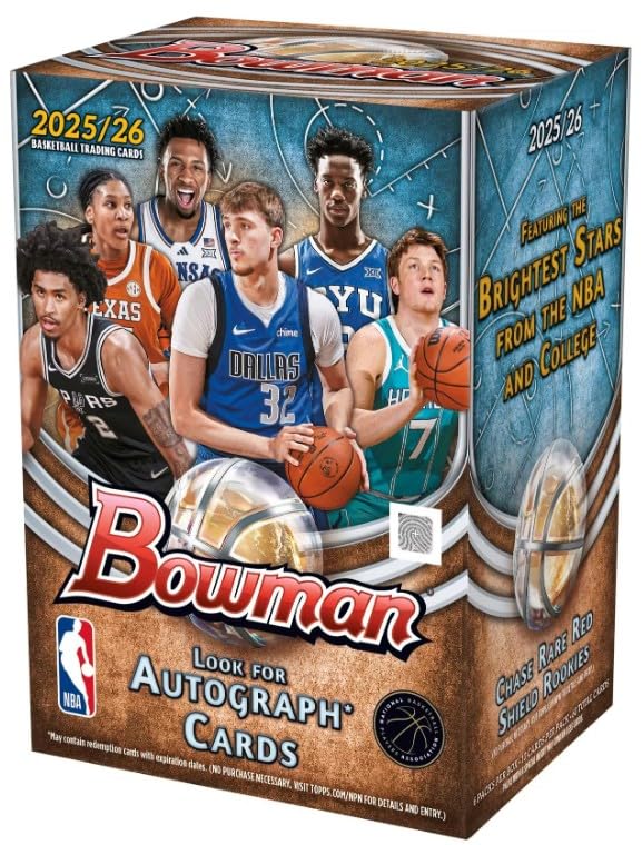 NEW 2025-26 BOWMAN Basketball Card BLASTER Box, 60 Cards