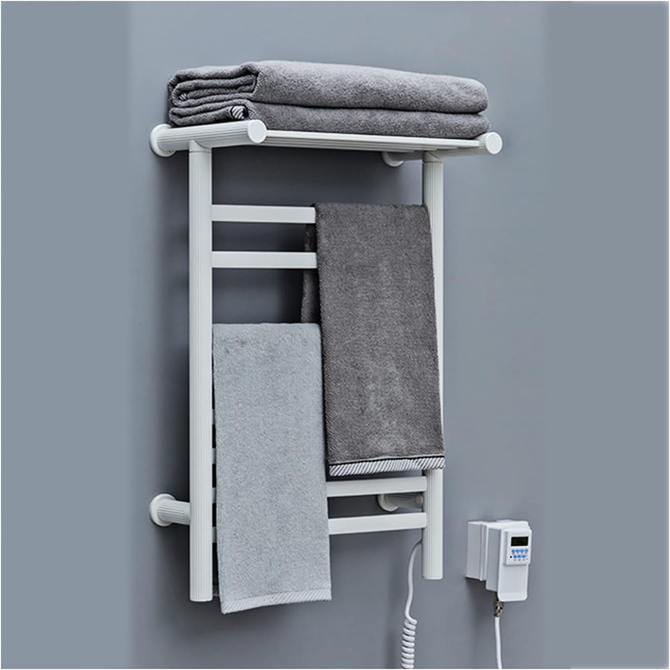 Electric Towel Warmer, Wall Mount Heated Towel Rack, 8 Bars