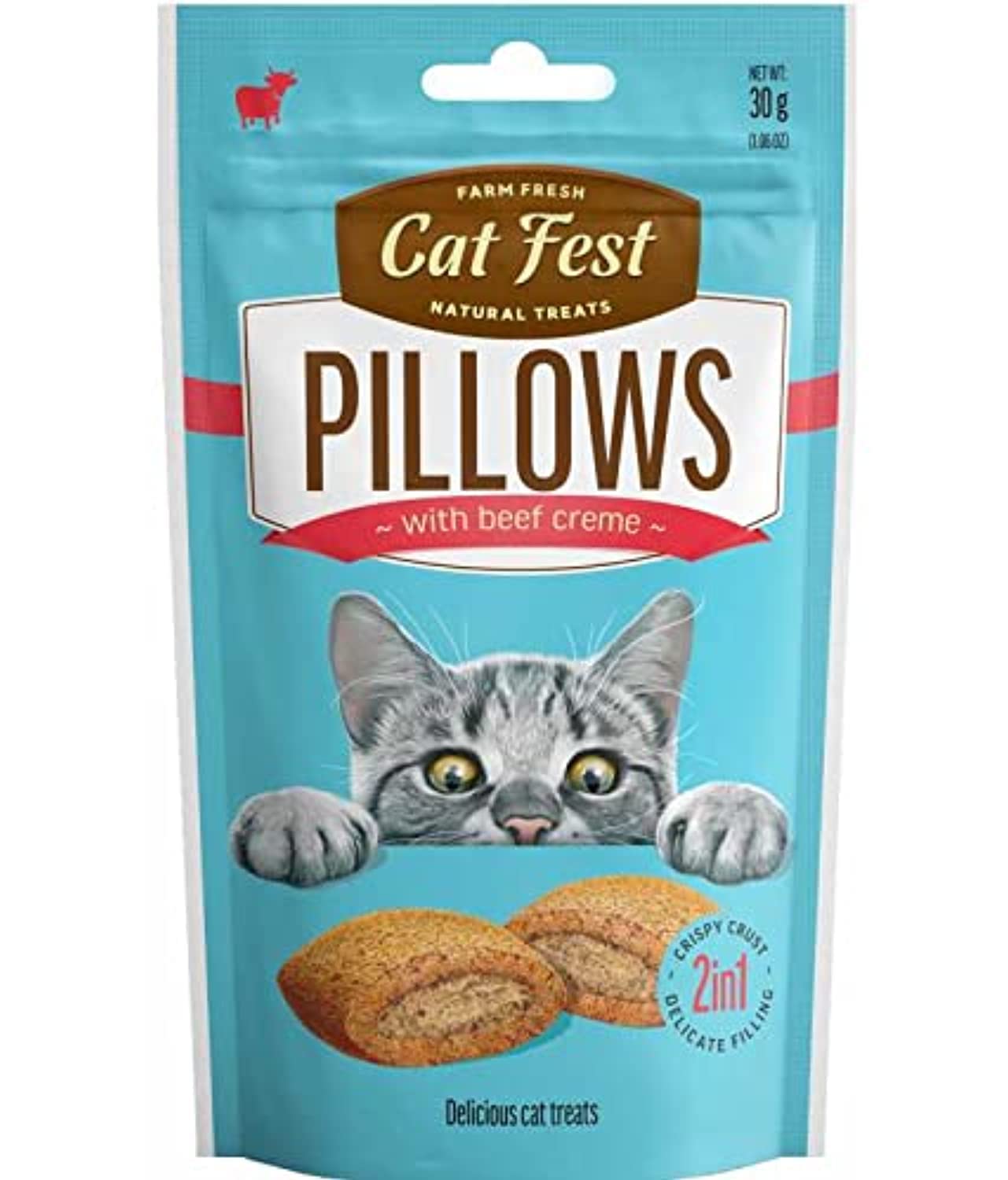 Cat Fest FARM FRESH NATURAL TREATS PILLOW WITH BEEF CRÈME