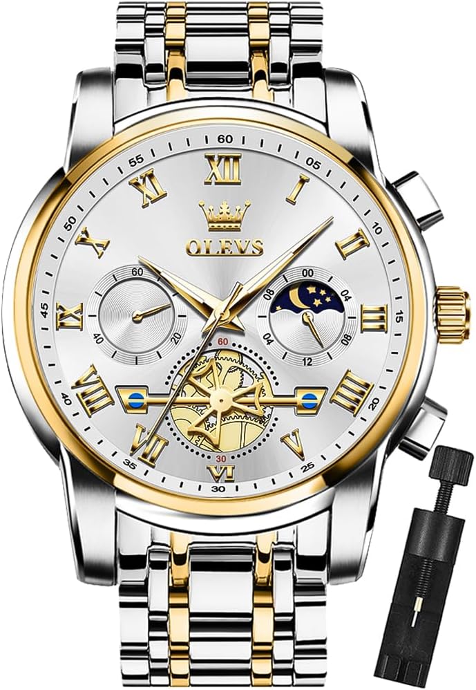 OLEVS Watch for Men Classic Business Dress Stainless Steel Men Watch