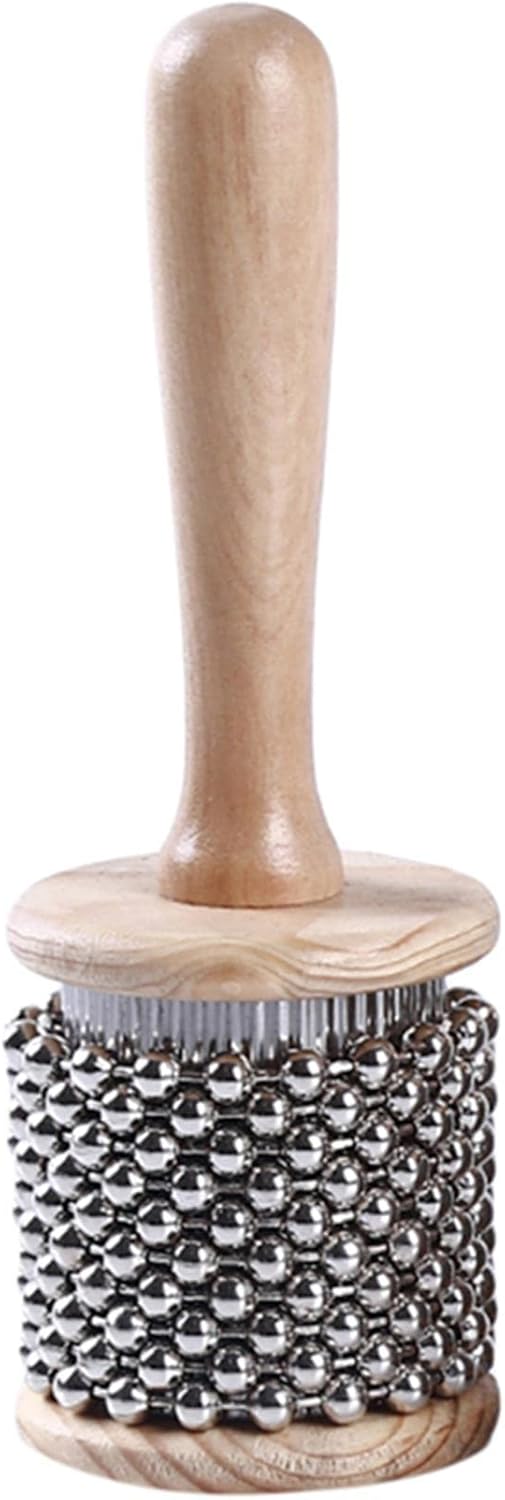 Hsakess Wooden Hand Cabasa Hand Shaker Percussion
