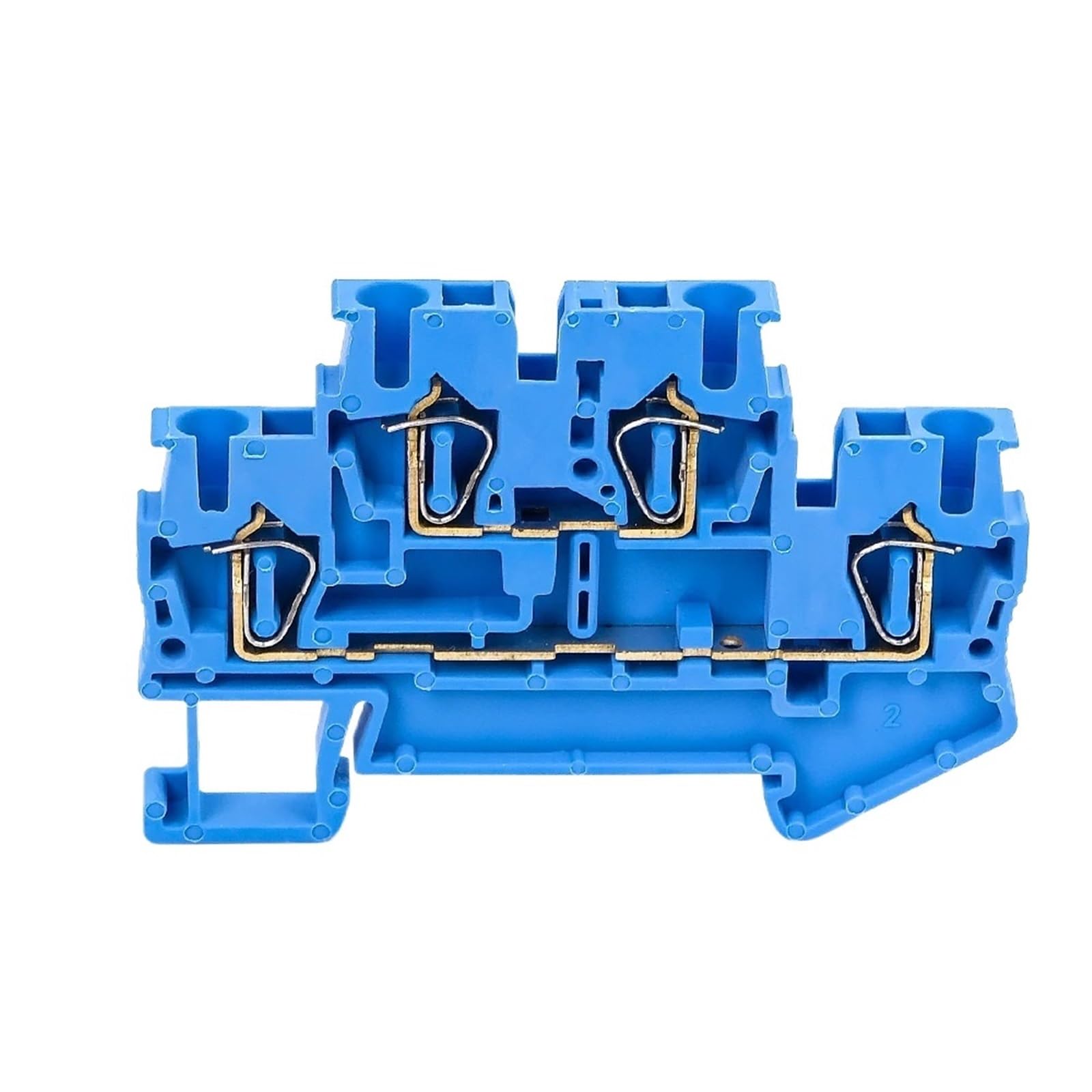 10 pezzi Morsettiera for guida DIN STTB-2.5 Connettori for cablaggio elettrico Connettori a molla a doppio strato Conduttori for cavi(BLUE)