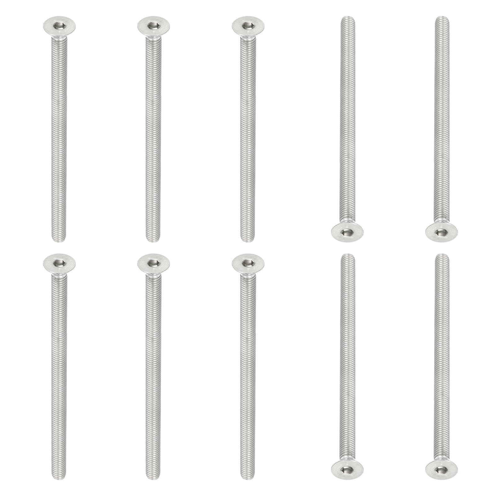 TA-VIGOR M6 x 100mm Flat Head Socket Cap Screws 10pc Allen Key Bolts