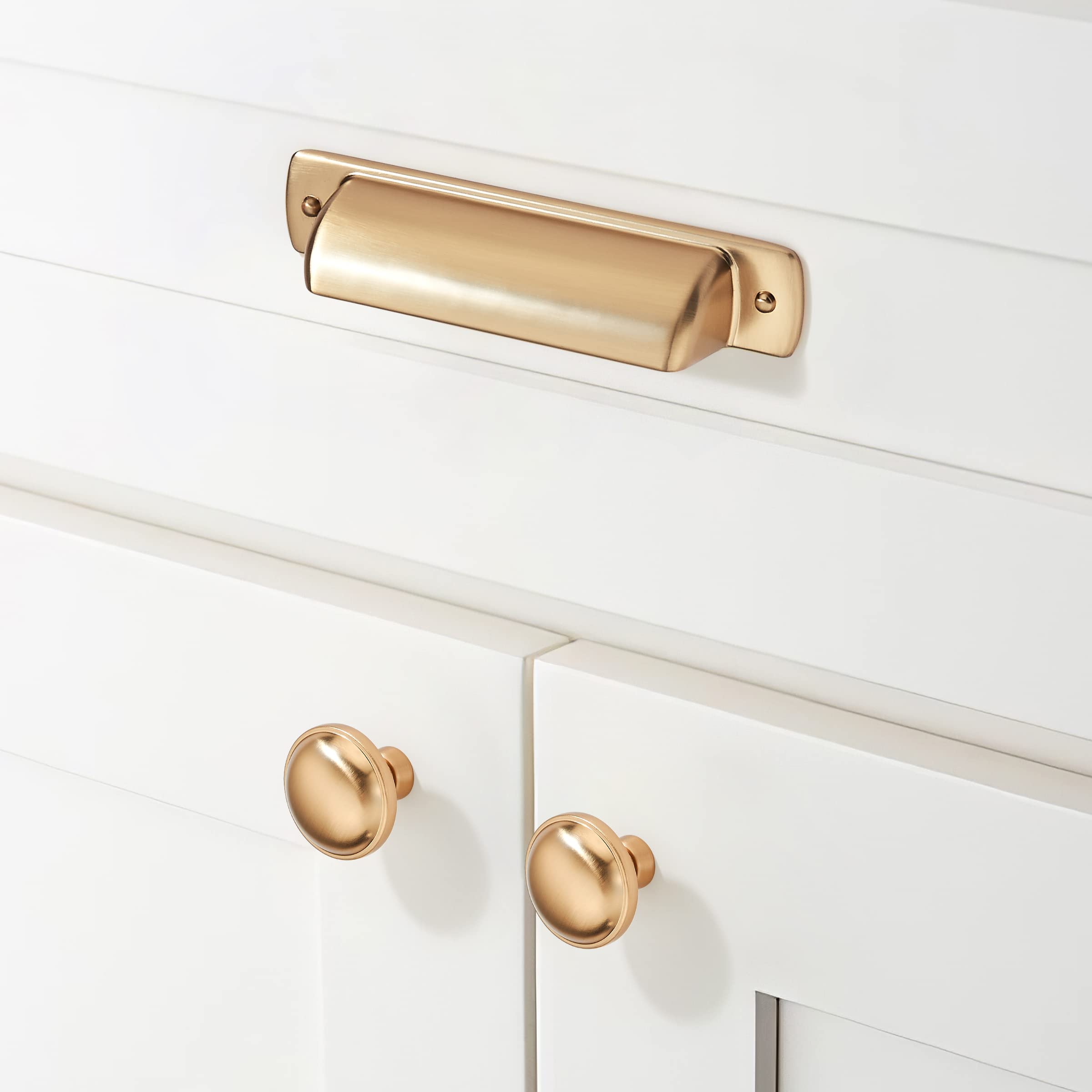 khtumeware 20 Pack 3 3/4 Inch(96mm) Kitchen Cabinet Handles,Champagne Bronze Cabinet Pulls Kitchen Cabinet Hardware, Furniture Pulls for Bathroom Cupboard Drawer Handles Dresser Pulls.