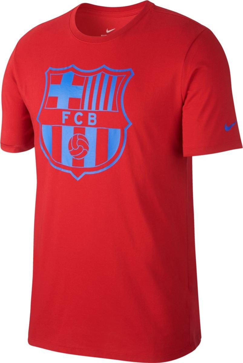 NikeFCB M NK Dry Tee 2 Crest FC Barcelona Tee for Man, Red (Gym Red), L