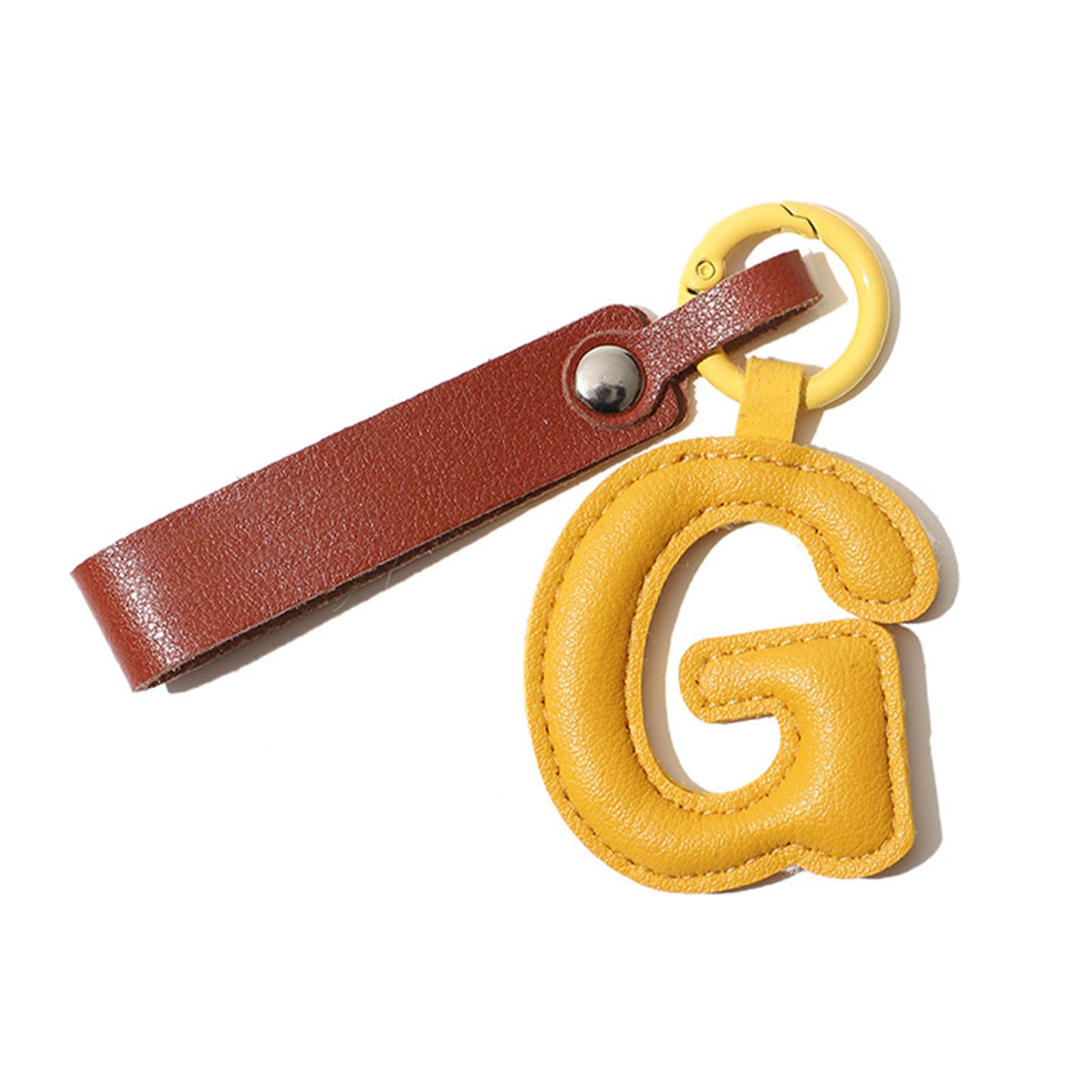 Hoheng Initial Letter Keychain Leather Bag Charm Initial Purse Charms for Handbags Colorful A-Z Letter Charms for Bag Purse
