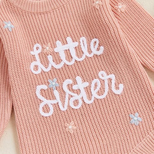 Cadeau de naissance : pull barboteuse petite sœur brodé pour bébé - 4