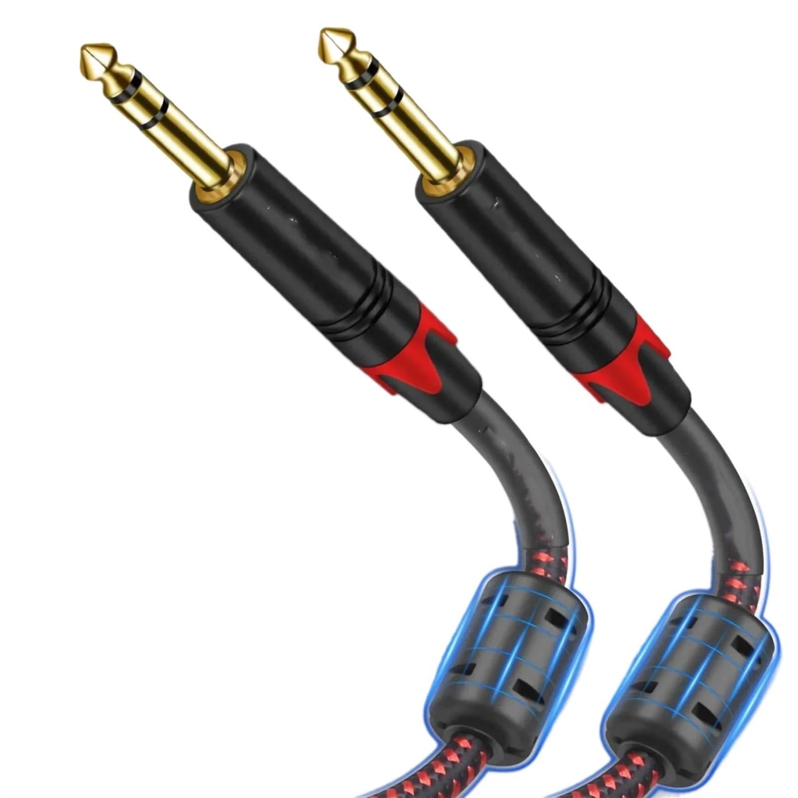 Audio Professionale cavo Cavo Per Strumenti Cavo Mono Da 6,35 Mm Da 1/4" Cavi Per Chitarra Sbilanciati Per Chitarra Elettrica Basso Tastiera Effettore Mixer(TRS 5,6m)