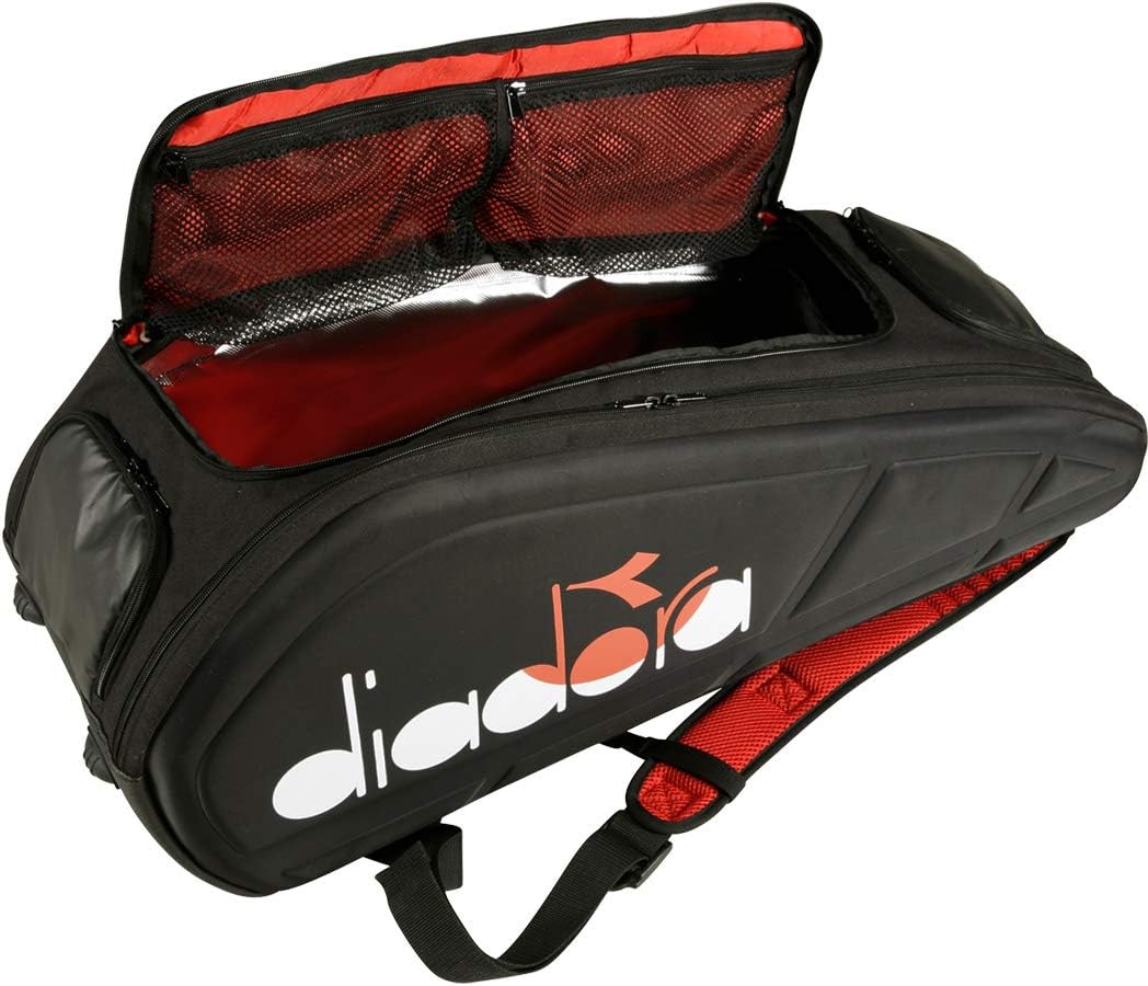 Amazon Co Jp ディアドラ Diadora テニスバッグ Teamラケットバッグ6 Dtb9681 99 ブラック シューズ バッグ