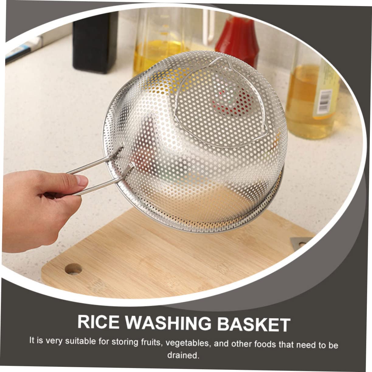 TOPBATHY 2piezas Cesta De Drenaje Inoxidable Colador De Para Escurridor De Cocina Multifuncional Para Drenar Pasta y Arroz