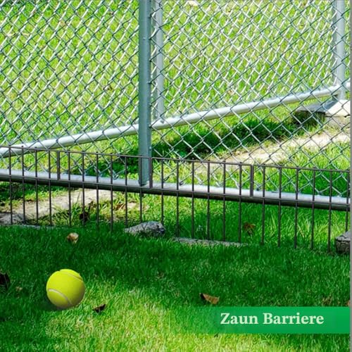 10 Stück Garten Tierbarriere Zaun, rostfreies Metall, Anti-Doggie Graben Garten Grenze, Hunde Kaninchen, Blocker Zaun für den Außenbereich, insgesamt 3,3 m (L) x 43,2 cm (H) (10)