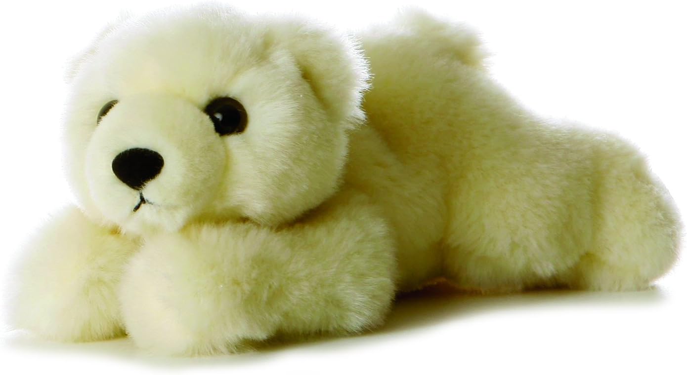 Aurora® Adorable Mini Flopsie™ Lil' Slushy™ Stuffed Animal - Mini Companions Ready for Playful Adventures - for Kids All Ages, Toddlers, Adults, and Families - White 8 Inches