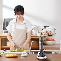 Vista 6 de Soporte de teléfono con ventosa para automóvil, montaje resistente ajustable de 360º para salpicadero, parabrisas, lavable, para automóvil, camión